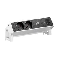 BACHMANN DESK2 2xP40 1xUSB C/C 65W, L=0,2m INOX