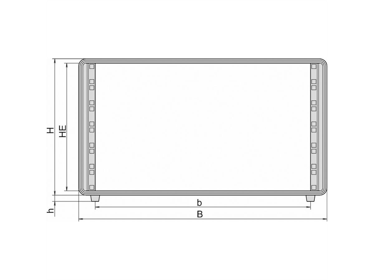SCHROFF 19"-Gehäuse 6 HE - COMPTEC GEHAEUSE 6HE 400T