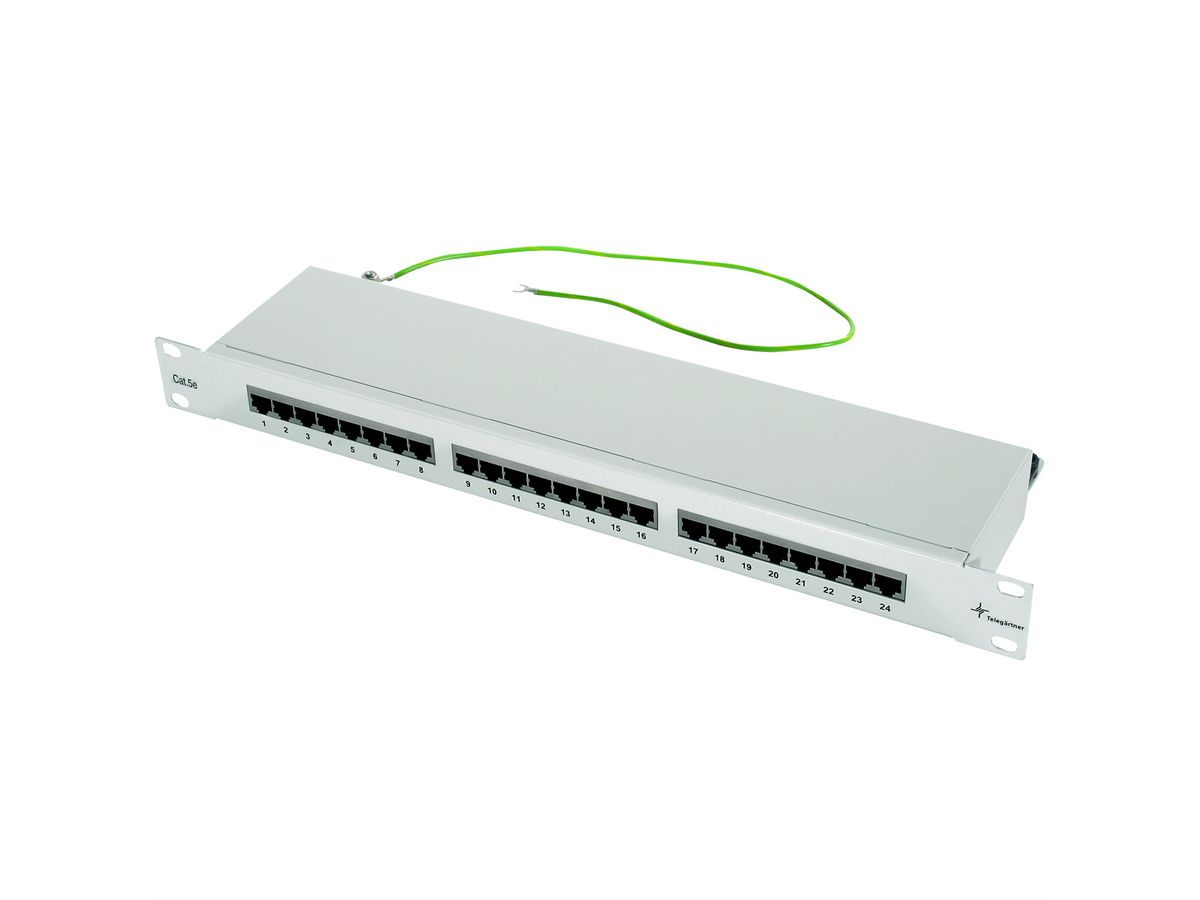 TELEGÄRTNER 19"-Modular Patchpanel Kat.5e (Class D), 1 HE, 24 Ports