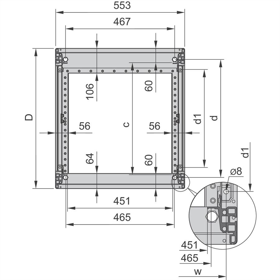 SCHROFF GEST.HD 19"12HE553B1000T 7021