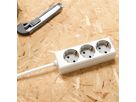 BACHMANN SELLY Steckdosenleiste 3x Schutzkontakt, weiß, 1,5 m