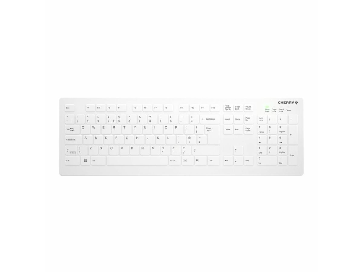 CHERRY AK-C8112 Tastatur Medizinisch RF Wireless QWERTY Englisch Weiß