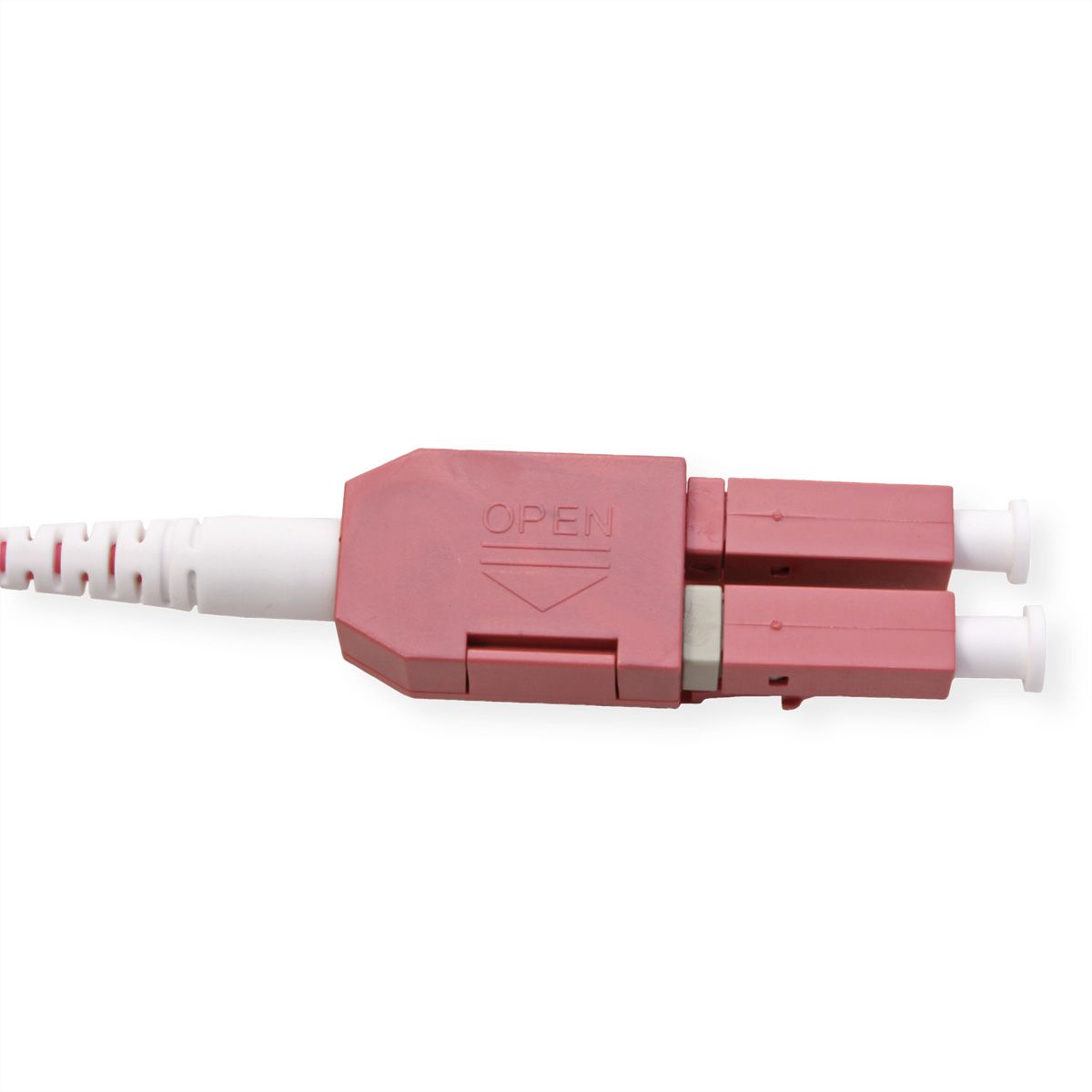 ROLINE LWL-Kabel duplex 50/125µm OM4, LC/LC, LSOH, UNIBOOT, violett, 2 m
