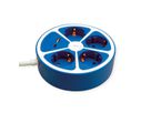 ROLINE 4-fach Steckdosenleiste mit Schalter, rund, USB-Charger A+C, blau, 3 m