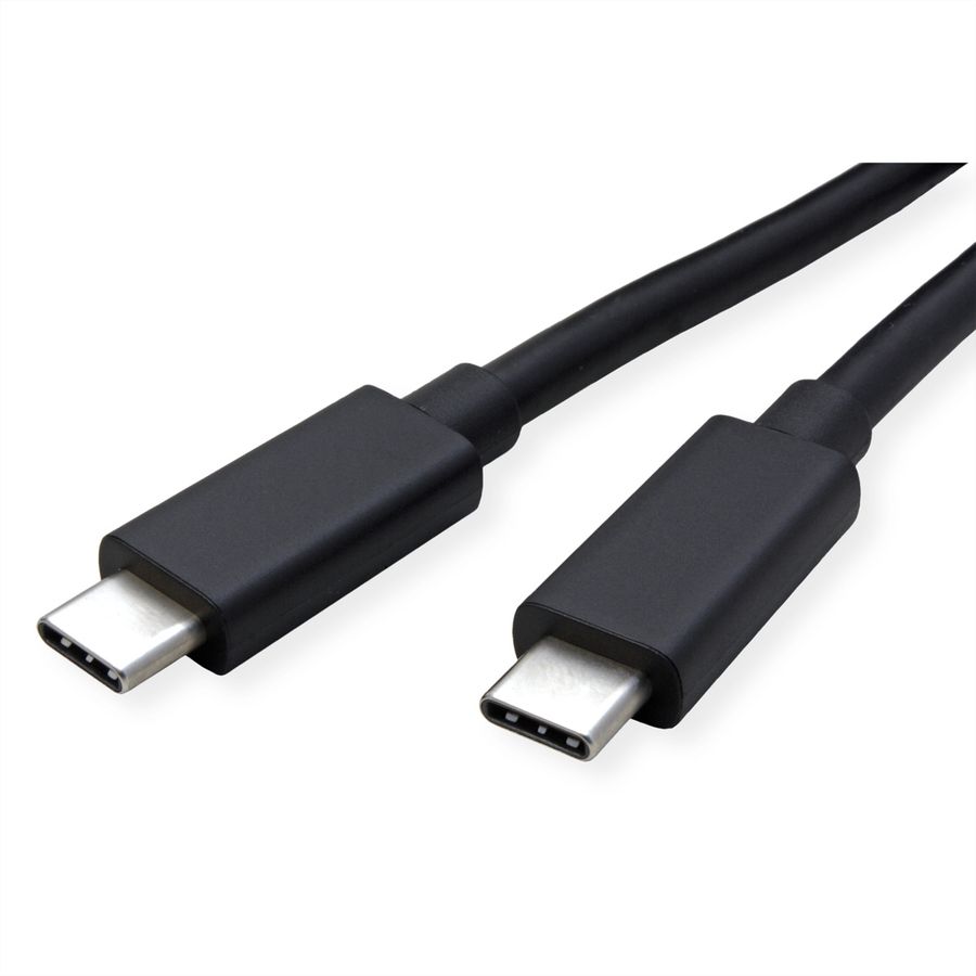 ROLINE USB4 Gen3x2 Kabel, C–C, ST/ST, 8K UHD-2, 40Gbit/s, 240W, schwarz, 0,8 m
