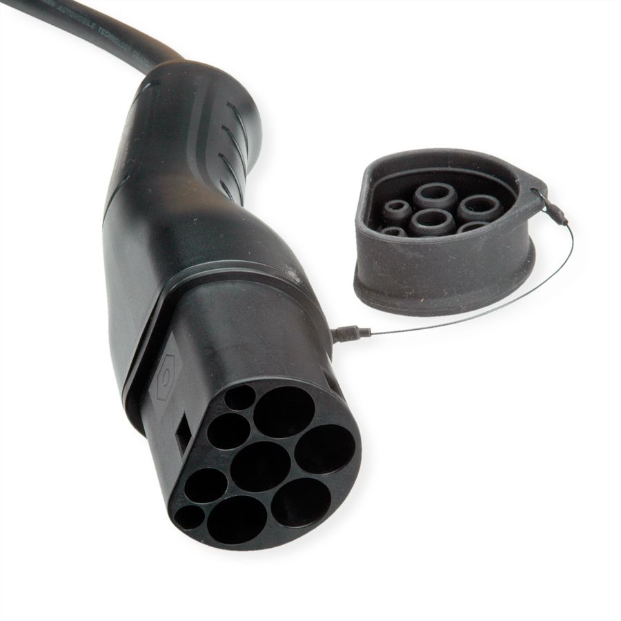 ROLINE E-Auto Ladekabel Typ2, 3-phasig, 480VAC (3P+N+E), 32 A, 22 kW, 7,5 m