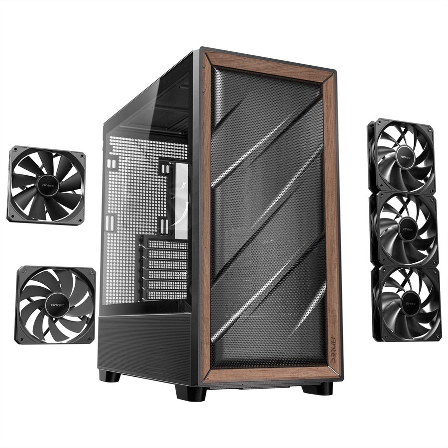 ANTEC FLUX PC Gehäuse Midi Tower Gaming ATX, schwarz