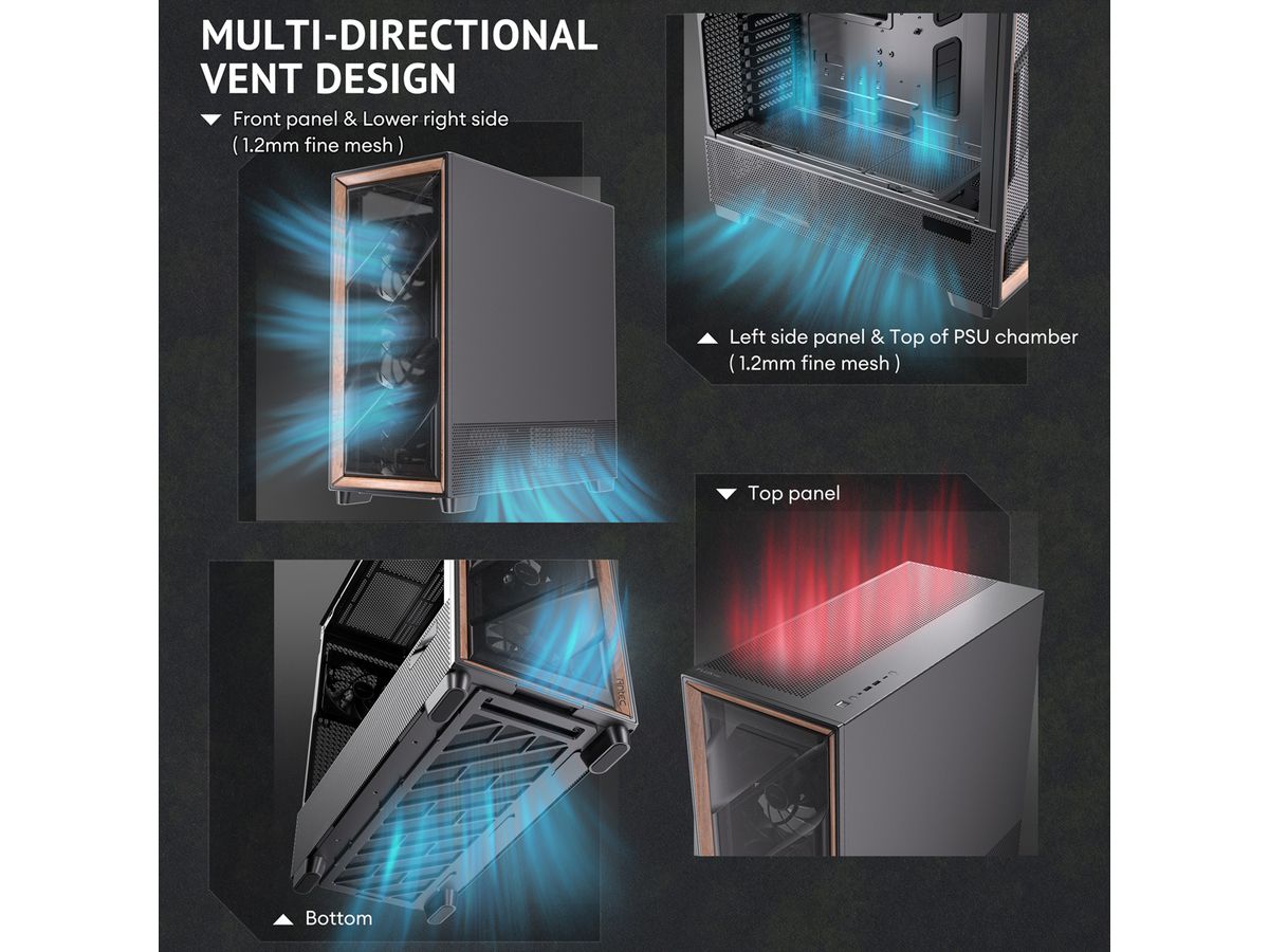 ANTEC FLUX PRO EUV PC Gehäuse Big / Full Tower ATX, schwarz