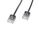 ROLINE UTP DataCenter Patchkabel Kat.6A (Class EA), LSOH, slim, extra kurzer Stecker, schwarz, 5 m
