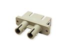 LWL-Adapter-Kupplung MM, SC/ST duplex, grau