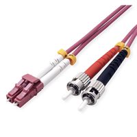 VALUE LWL-Kabel 50/125µm OM4, LC/ST, LSOH, violett, 0,5 m