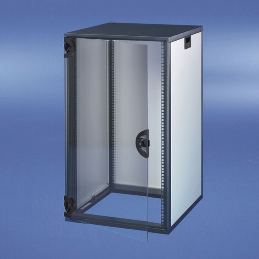 SCHROFF 19"-Schrank, mit Rauchglastür und Rückwand - NOVASTAR 12HE553B600T 7021-35