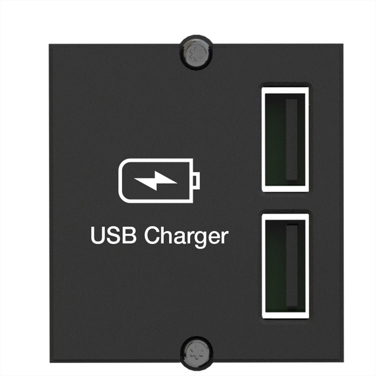 BACHMANN USB A/A 15W Doppelcharger , 2x Typ A 5V/2,4A GST18, schwarz, 0,2 m