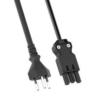 BACHMANN GST18 Gerätezuleitung, T12/GST18, Schweiz, schwarz, 3 m