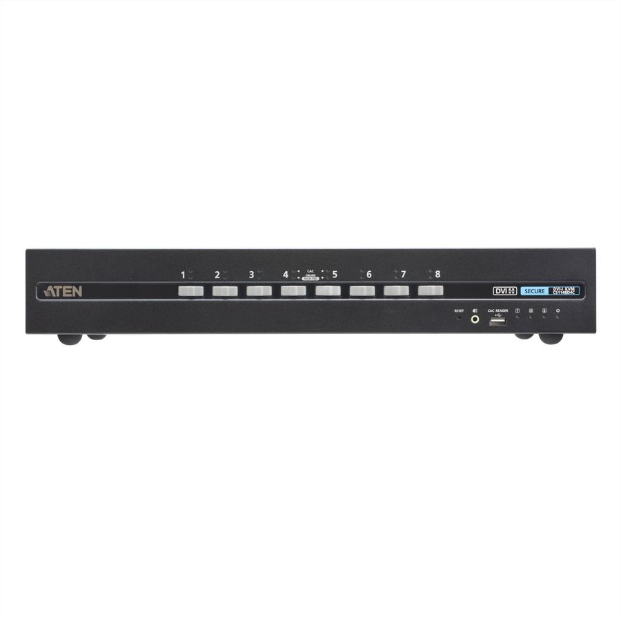 ATEN CS1148D4C 8-Port USB 4K DVI Dual Display Secure KVM mit Card Reader
