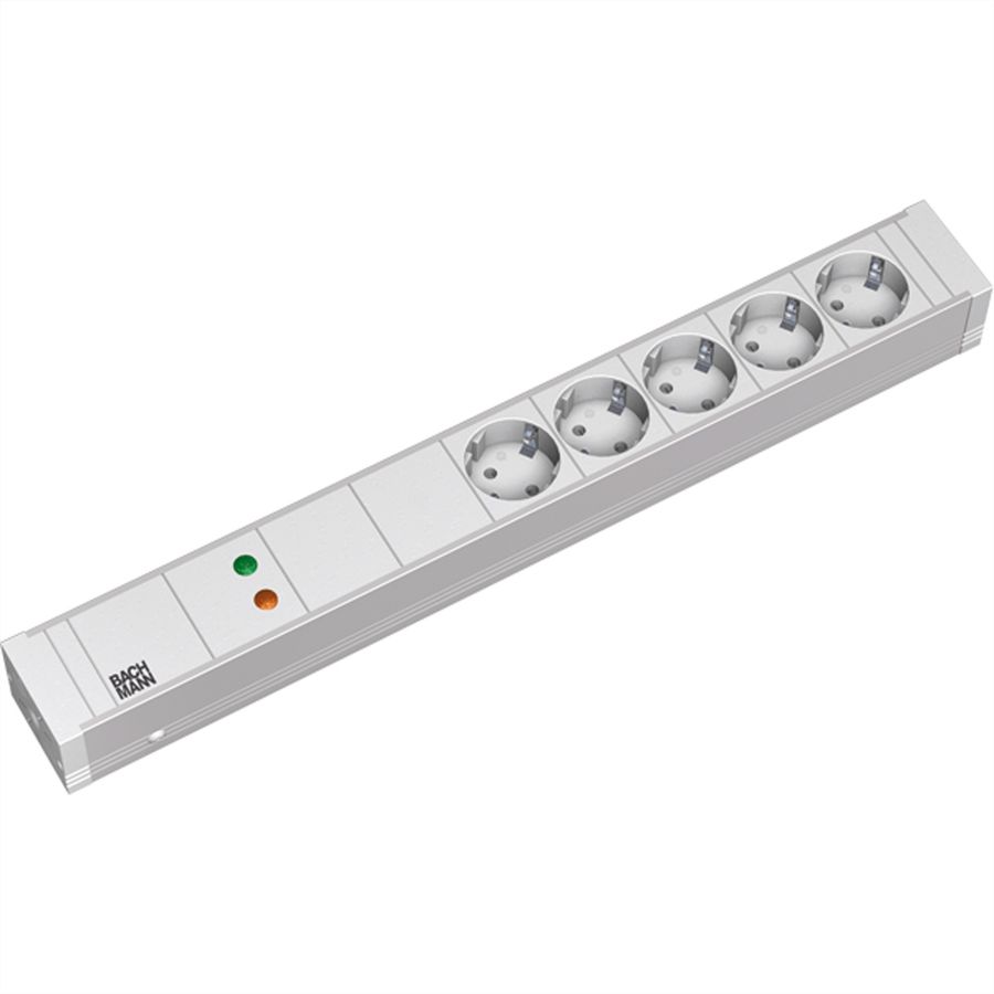 BACHMANN 19" 1,5HE 5xCEE7/3 1xGVS Strom 2,0m CEE7/7