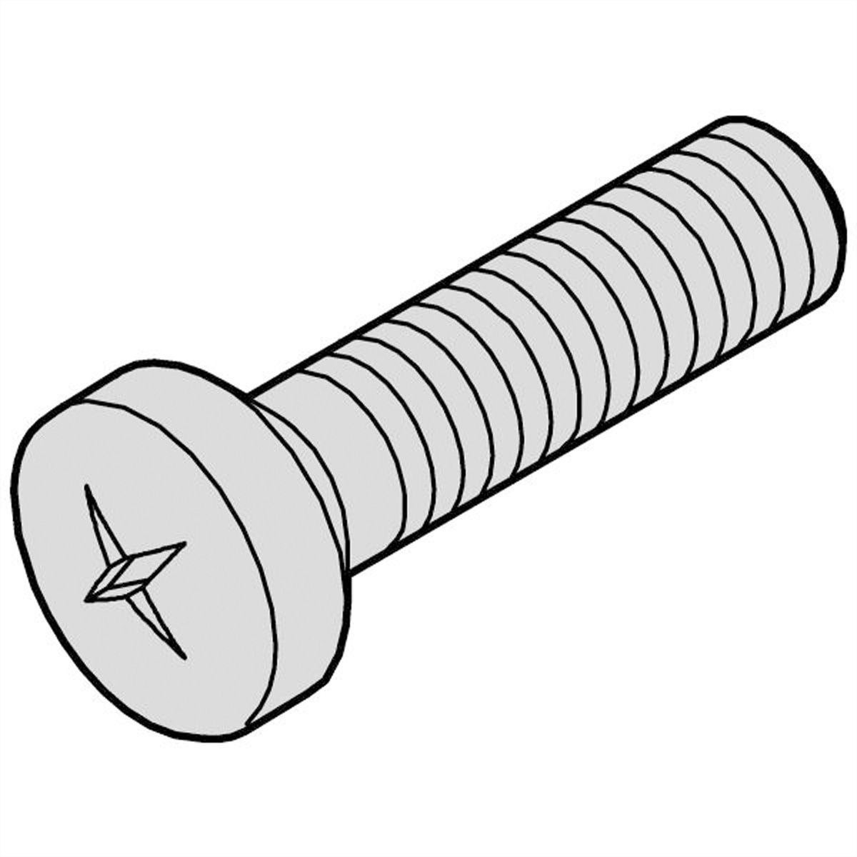 SCHROFF Linsenkopfschraube mit Kreuzschlitz - NTS LIN.SCHR.M2,5X 5 100STK