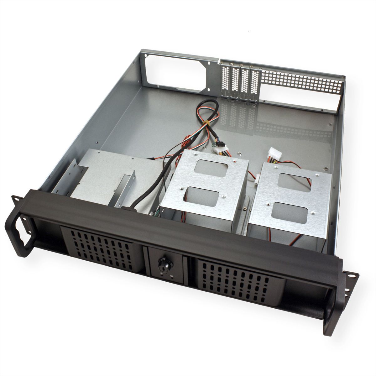 19" Servergehäuse 2U-2098-SK, 2HE, kurz, schwarz