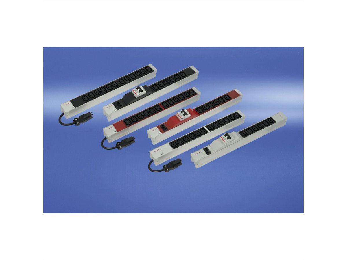 SCHROFF IEC-Steckdosenleiste mit Wieland Anschluss - STDL 6X IEC60320 C13 SCHWARZ