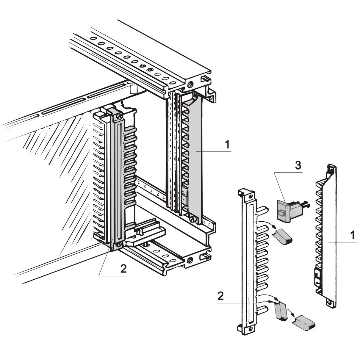 SCHROFF Codierung - TRAEGERLEISTE MIT 2 STIFTEN