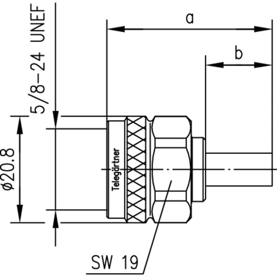TELEGÄRTNER N-Crimpstecker, für RG-316/U