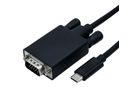 ROLINE USB Typ C - VGA Adapterkabel, ST/ST, 1 m