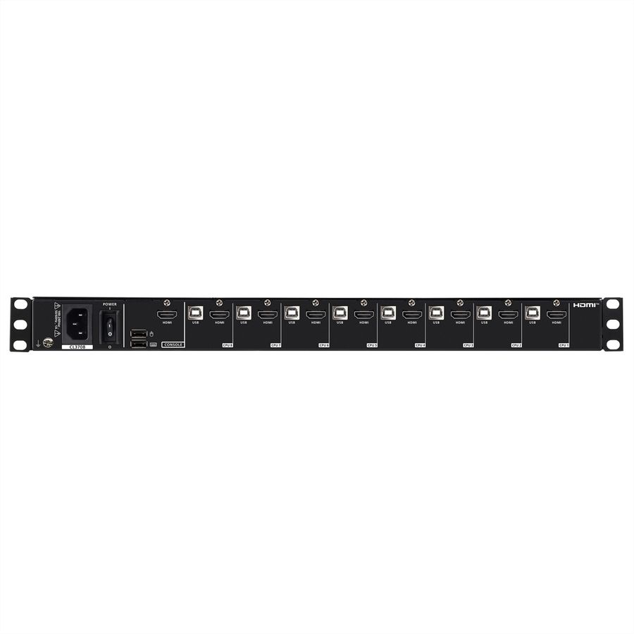 8-Port-USB-HDMI-Einzelschienen-Breitbild-LCD-KVM-Konsole, DE-Layout