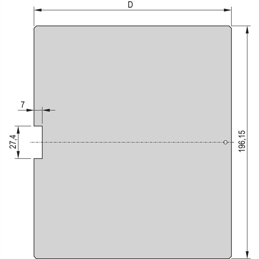 SCHROFF Seitenwand für Kassetten, 6 HE - KAS SEITENBLECH 6HE 167T