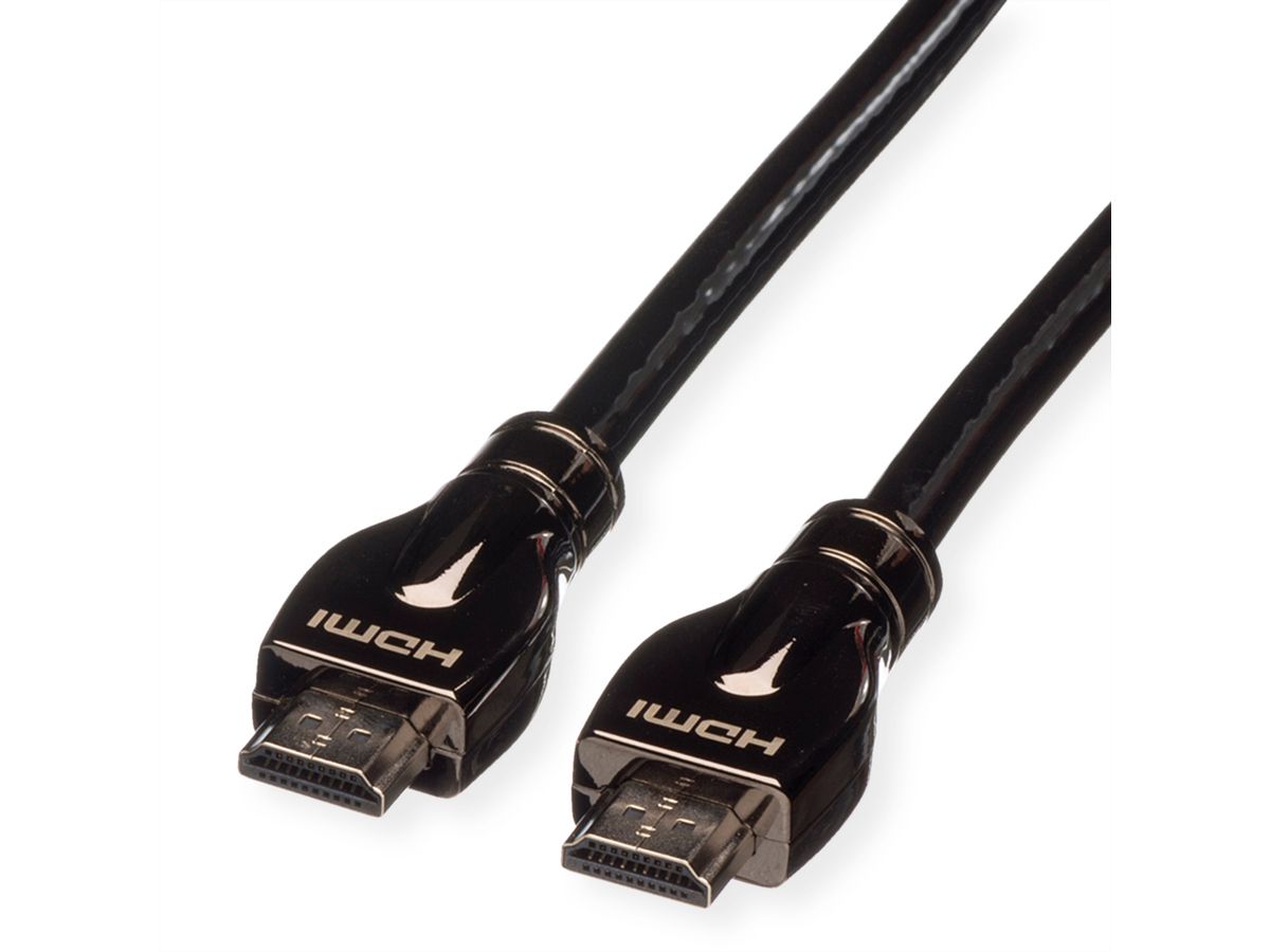 ROLINE 4K HDMI Ultra HD Kabel mit Ethernet, ST/ST, schwarz, 20 m