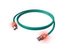 EasyLan DualBoot LED Patchkabel RJ45 S/FTP Kat.6A (Class EA), mit saCon Stecker, LSOH, türkis, 7 m