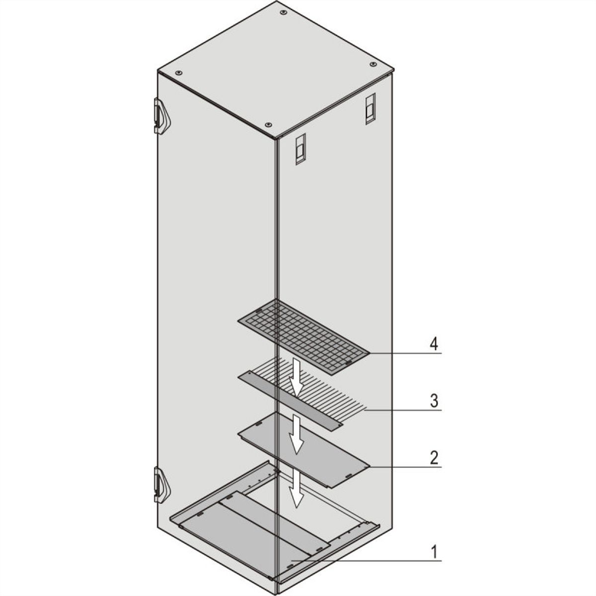 SCHROFF Bodenblech, mehrteilig - BODENBL.VARI.600B 300T 7021