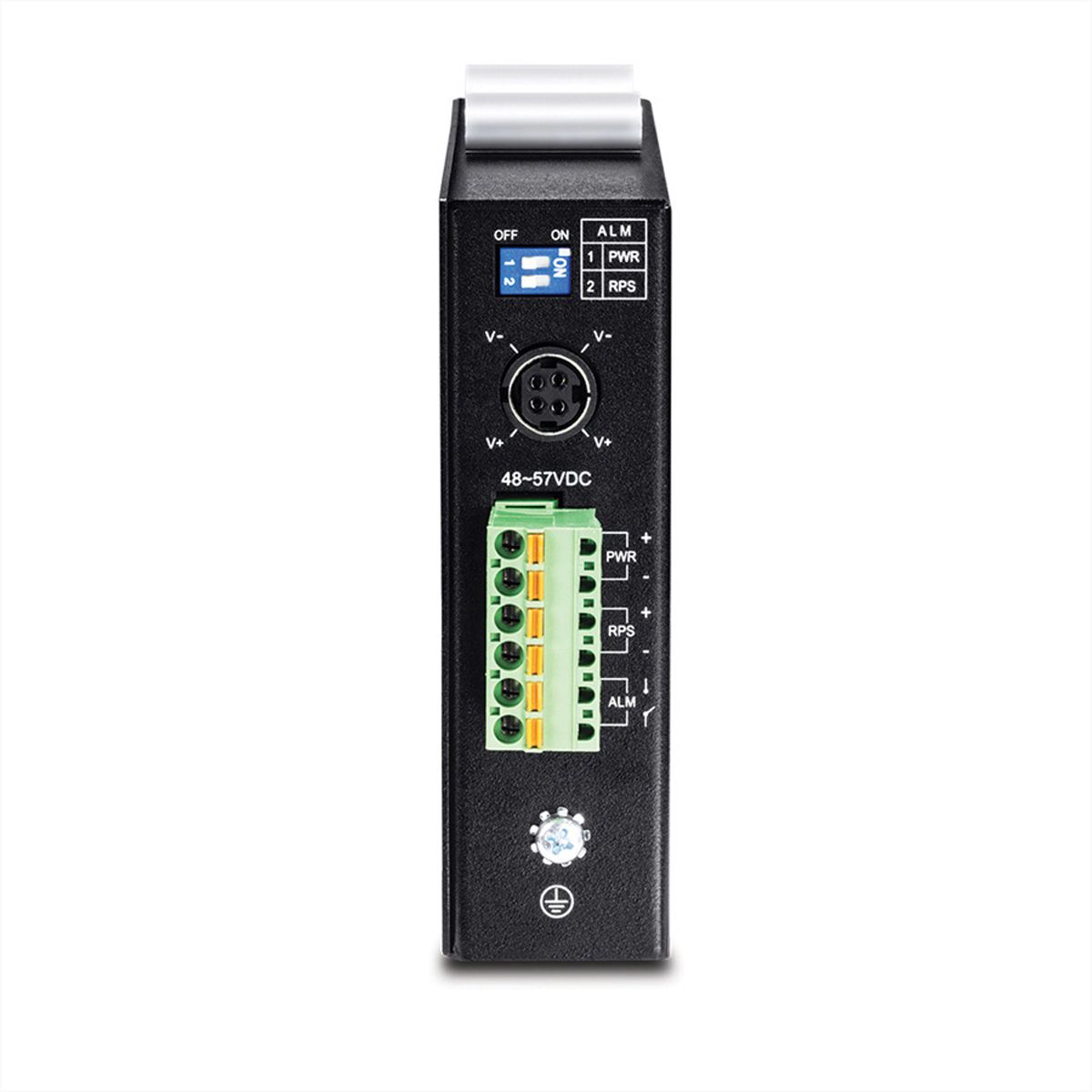 TRENDnet TI-PG541 5-Port gehärteter industrieller Gigabit PoE+ Switch DIN-Rail