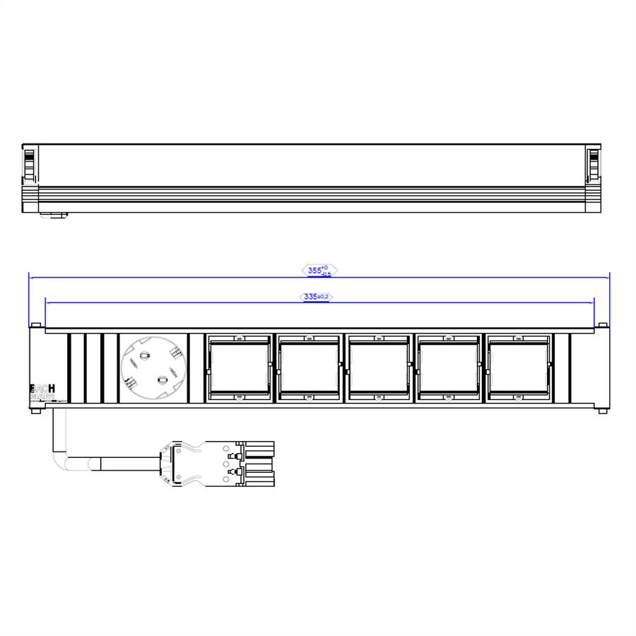 BACHMANN CONI Large 1x Schutzkontakt 5x ABD