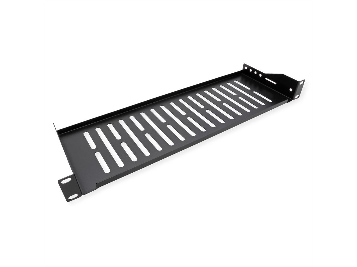 VALUE 19-Zoll-Geräteträger 1 HE, T: 150mm, max. 10 kg, U-Form, schwarz