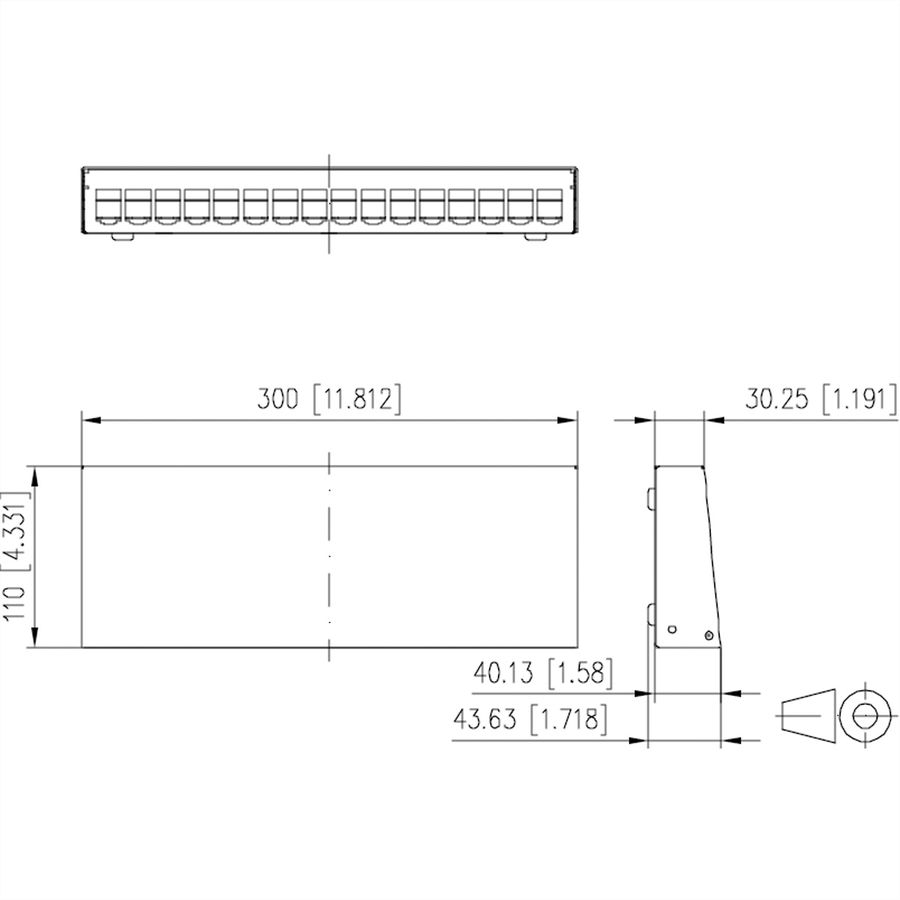 METZ CONNECT Modul AP-Gehäuse 16 Port reinweiß RAL9010