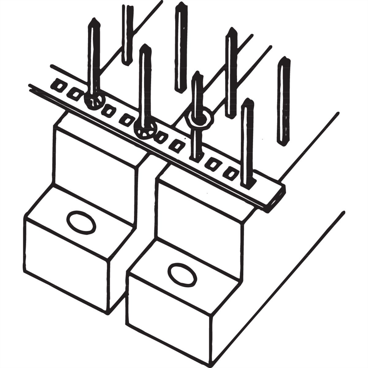 SCHROFF Streifenleiter für Federleisten - STREIFENLEITER 1,0X1,0MM