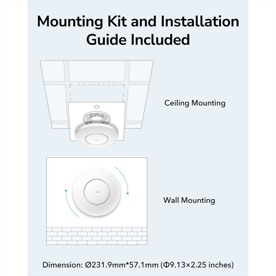 CUDY AP3000 AX3000 Wi-Fi 6 Access Point 2,5G