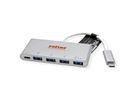 ROLINE USB 3.2 Gen 1 Hub, 4fach, Typ C Anschlusskabel, mit 1 PD-Port
