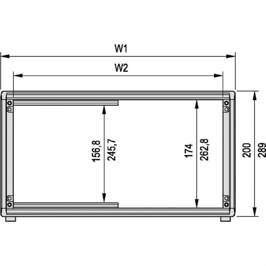 SCHROFF Gehäuse 4 und 6 HE, ungeschirmt - PROPAC PRO GEH.4HE 63TE 266T