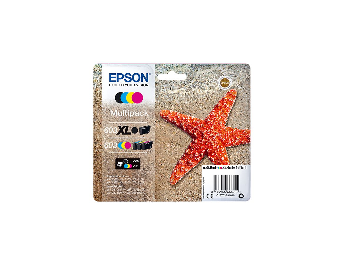 Epson 603 XL Druckerpatrone 1 Stück(e) Original Hohe (XL-) Ausbeute Schwarz, Cyan, Magenta, Gelb