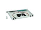 TELEGÄRTNER BASIS eco LWL-Panel mit Kupplungen & Pigtails, 12x LC Duplex, türkis, OM3, Grade C