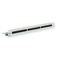 ROLINE Cat.6 (Class E) 19-Zoll-Patchpanel, 24P, ungeschirmt, grau