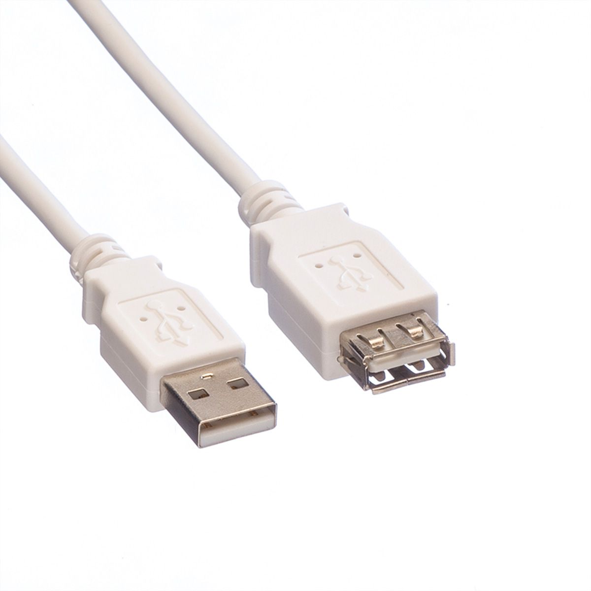VALUE USB 2.0 Verlängerungskabel, Typ A-A, ST/BU, weiß, 1,8 m