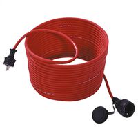 BACHMANN Rasenmäherverlängerung Schutzkontakt, 16 A/250 VAC, Gummi / Neopren, IP55, Outdoor, 25 m