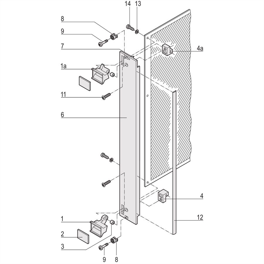 SCHROFF Steckbaugruppen mit Aushebegriff in Trapezform - Frontplatte, U-Profil, geschirmt - STECKBAUGR.HF TR-GR 6HE 10TE