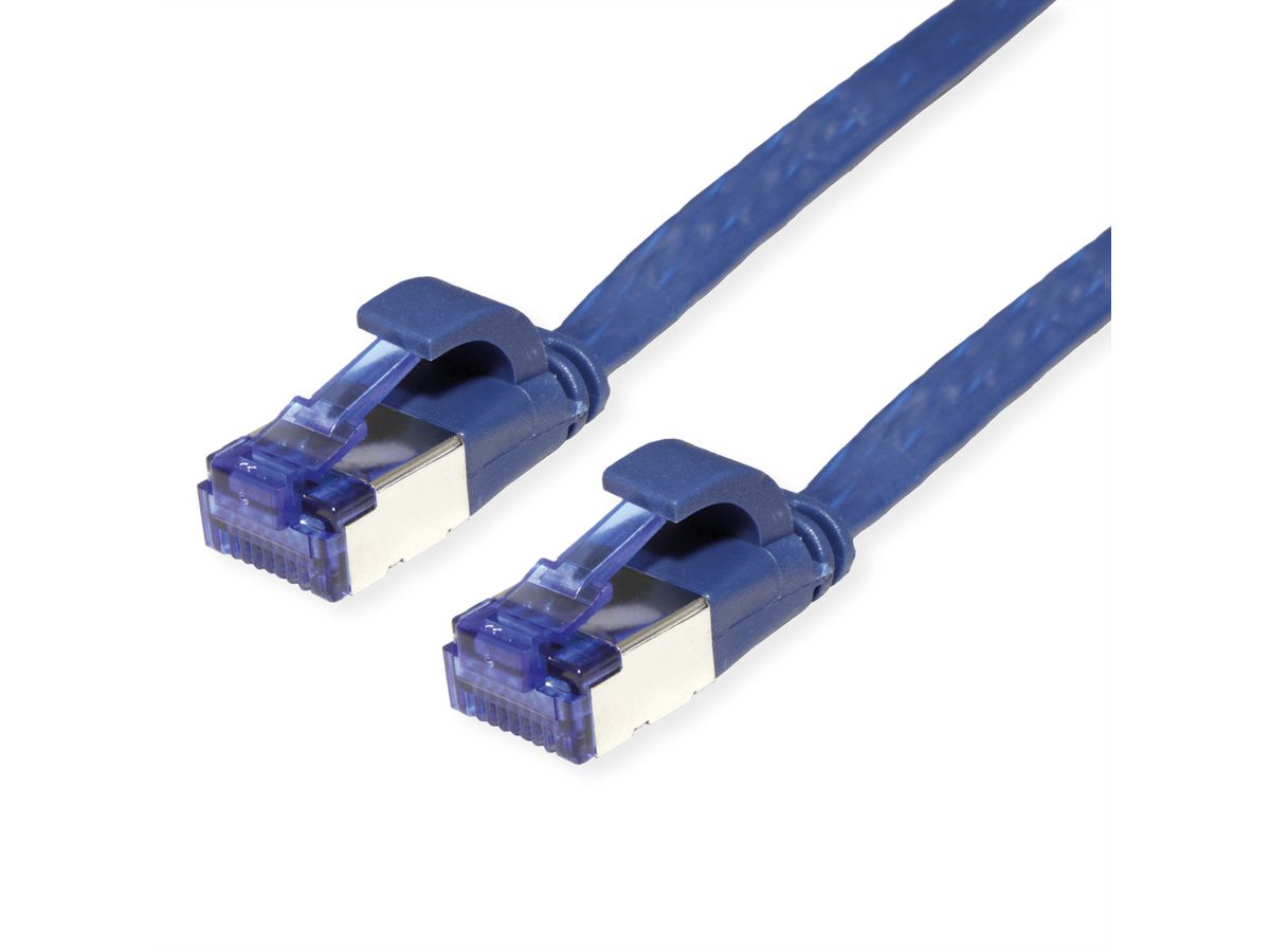 VALUE Patchkabel Kat.6A (Class EA) FTP, extra-flach, blau, 3 m