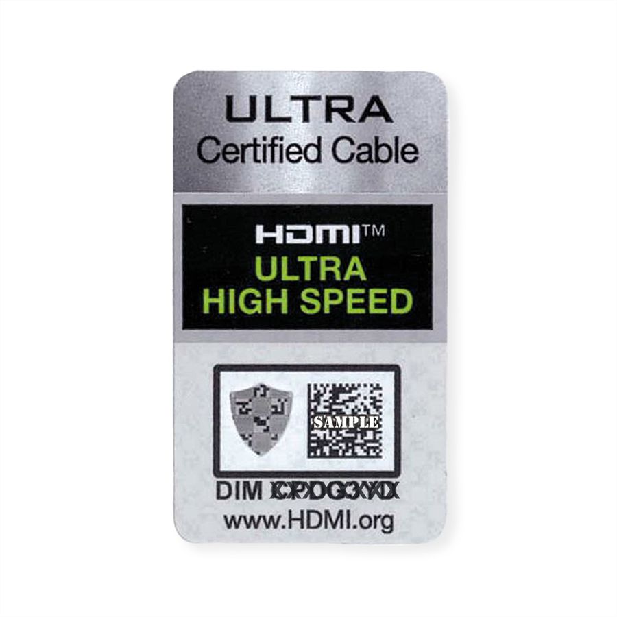 ROLINE ATC 8K HDMI Ultra HD Kabel mit Ethernet, ST/ST, schwarz, 1 m