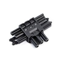 BACHMANN Verteilerblock WIELAND GST18 1xIn/2xOut, flach, schwarz