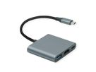 ROLINE Display Adapter USB Typ C - HDMI, USB 3.2 Gen 1 Typ A, Typ C PD