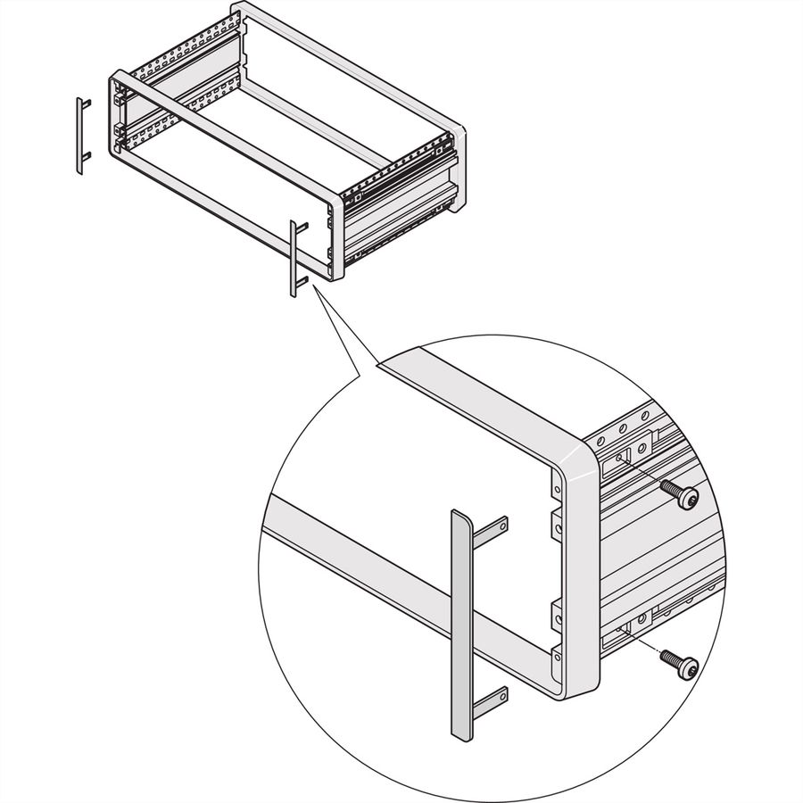 SCHROFF Abdeckwinkel - ABDECKWINKEL 6HE COMPAC PRO